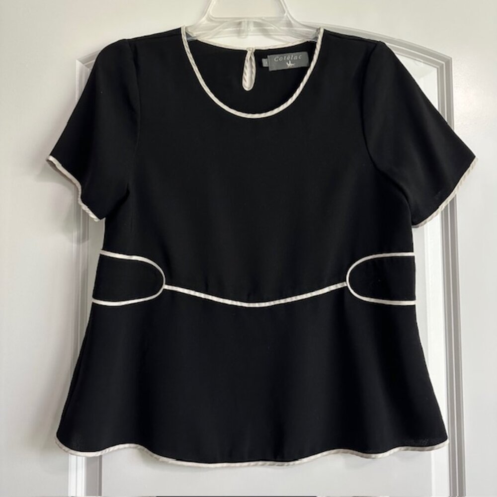 Cotelac Women's Short Sleeve Blouse Sz 2